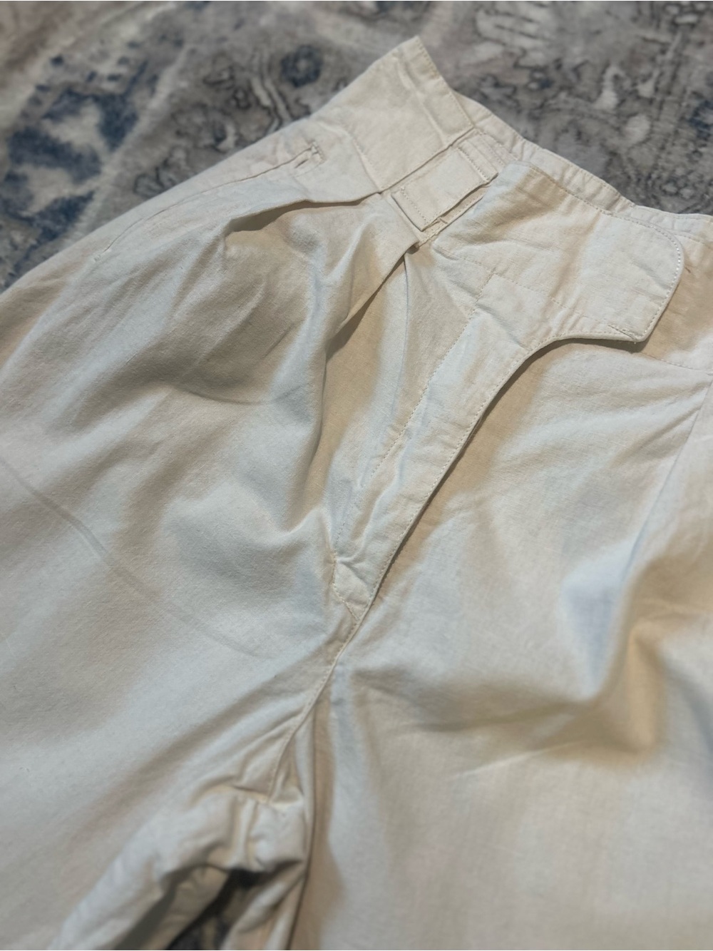Crazy Horse”Old School” Casual Pleated Wide-Leg Pants - Cream - Picture 3 of 13